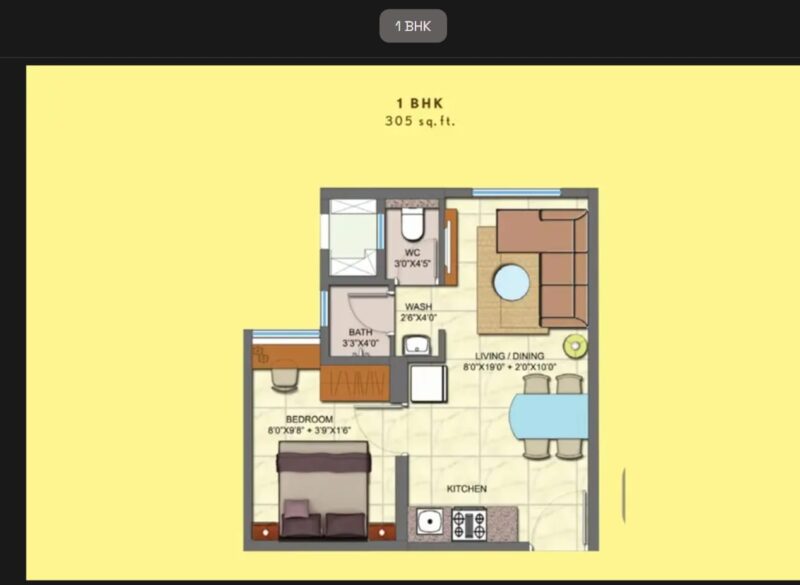 1 BHK For Sale Lodha Crown Dombivali 27 Lakh